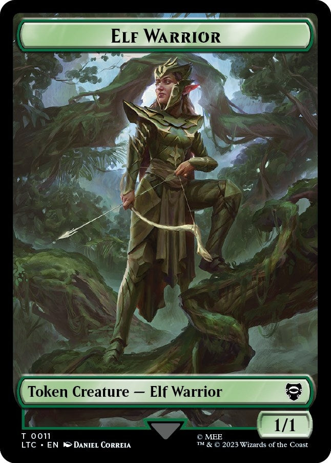 Image for Elf Warrior // Insect Double-Sided Token (Commander: The Lord of the Rings: Tales of Middle-earth) (11 // 12) - Magic: The Gathering