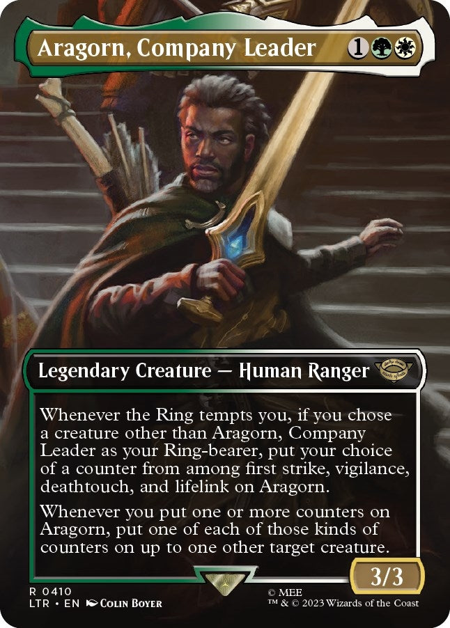 Image for Aragorn, Company Leader (Borderless) (Universes Beyond: The Lord of the Rings: Tales of Middle-earth) (410) - Magic: The Gathering