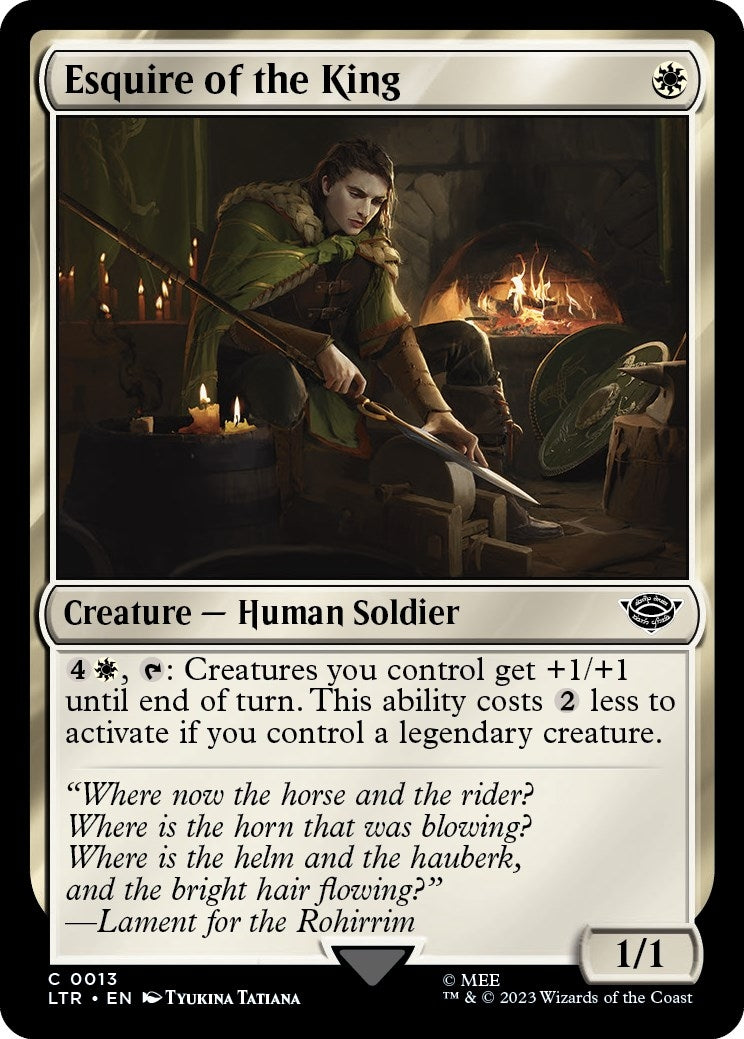 Image for Esquire of the King (Universes Beyond: The Lord of the Rings: Tales of Middle-earth) (13) - Magic: The Gathering