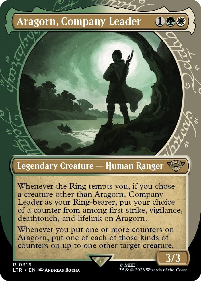 Image for Aragorn, Company Leader (Showcase) (Universes Beyond: The Lord of the Rings: Tales of Middle-earth) (316) - Magic: The Gathering