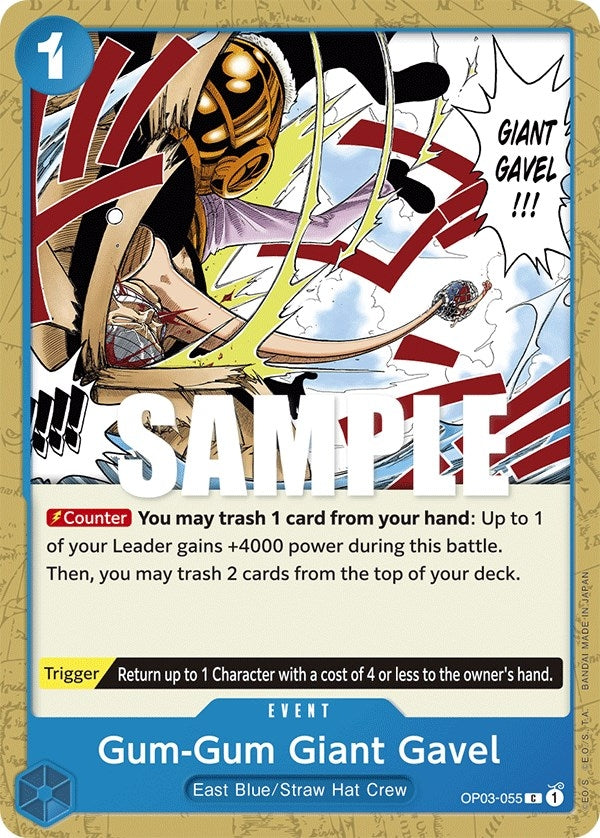 Image for Gum-Gum Giant Gavel (Pillars of Strength) (OP03-055) - One Piece Card Game