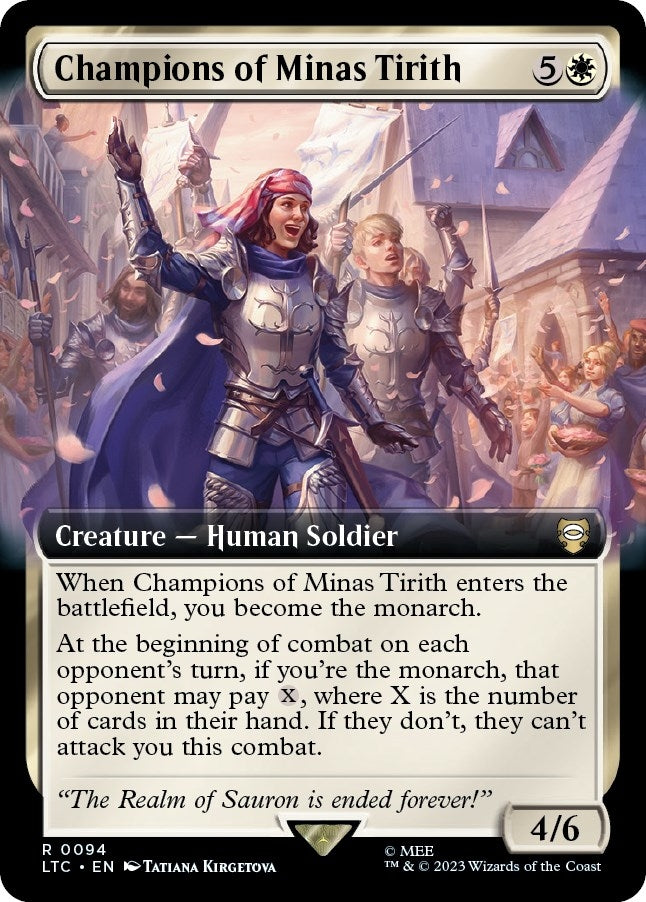 Image for Champions of Minas Tirith (Extended Art) (Commander: The Lord of the Rings: Tales of Middle-earth) (94) - Magic: The Gathering