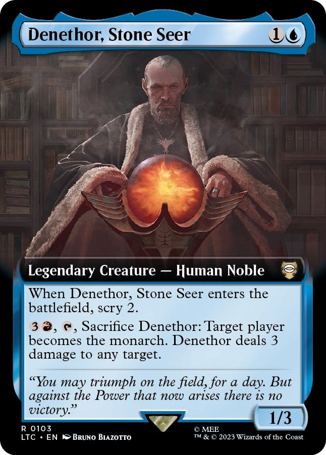 Image for Denethor, Stone Seer (Extended Art) (Commander: The Lord of the Rings: Tales of Middle-earth) (103) - Magic: The Gathering
