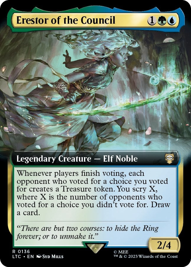 Image for Erestor of the Council (Extended Art) (Commander: The Lord of the Rings: Tales of Middle-earth) (136) - Magic: The Gathering