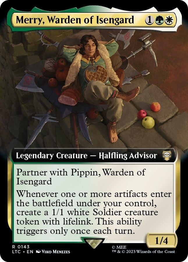 Image for Merry, Warden of Isengard (Extended Art) (Commander: The Lord of the Rings: Tales of Middle-earth) (143) - Magic: The Gathering
