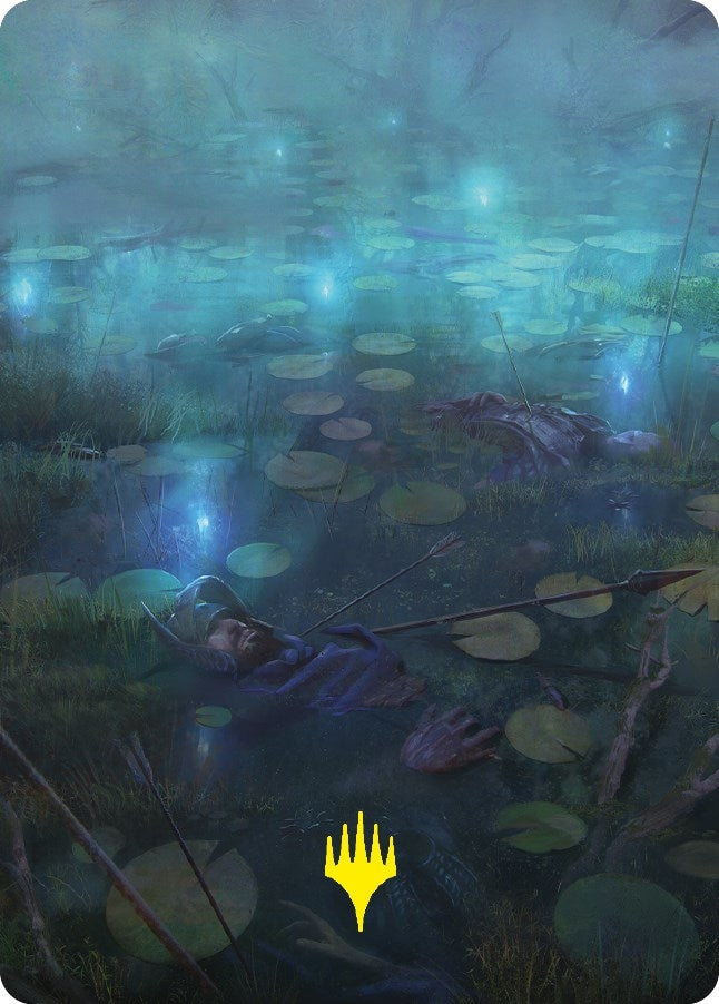Image for The Dead Marshes Art Card (Gold-Stamped Signature) (Art Series: Universes Beyond: The Lord of the Rings: Tales of Middle-earth) (79) - Magic: The Gathering