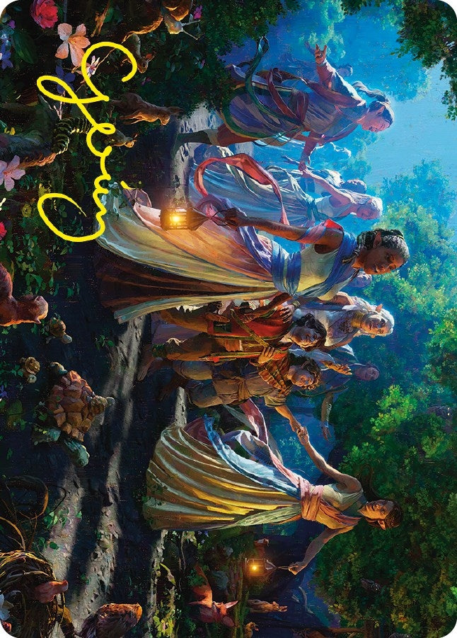 Image for Realm Seekers Art Card (Gold-Stamped Signature) (Art Series: Universes Beyond: The Lord of the Rings: Tales of Middle-earth) (74) - Magic: The Gathering