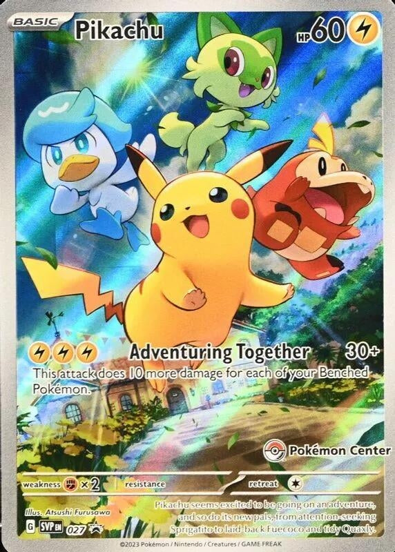 Image for Pikachu - 027 (Pokemon Center Exclusive) (SV: Scarlet & Violet Promo Cards) (027) - Pokemon