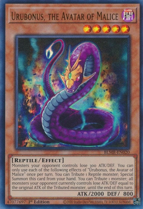 Image for Urubonus, the Avatar of Malice (Battles of Legend: Monstrous Revenge) (BLMR-EN020) - YuGiOh