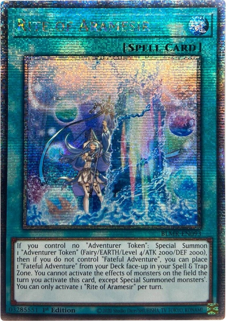 Image for Rite of Aramesir (Quarter Century Secret Rare) (Battles of Legend: Monstrous Revenge) (BLMR-EN093) - YuGiOh