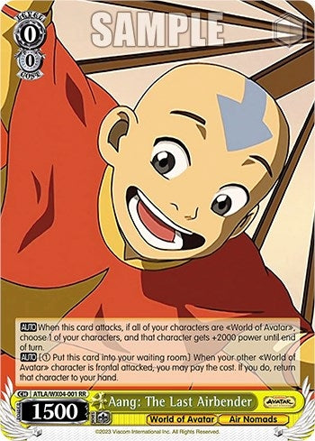 Image for Aang: The Last Airbender (Avatar: The Last Airbender) (ATLA/WX04-001 RR) - Weiss Schwarz