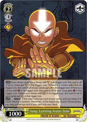 Image for Aang: Learning Avatar State (SR) (Avatar: The Last Airbender) (ATLA/WX04-007S SR) - Weiss Schwarz
