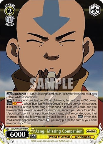 Image for Aang: Missing Companion (Avatar: The Last Airbender) (ATLA/WX04-008 U) - Weiss Schwarz