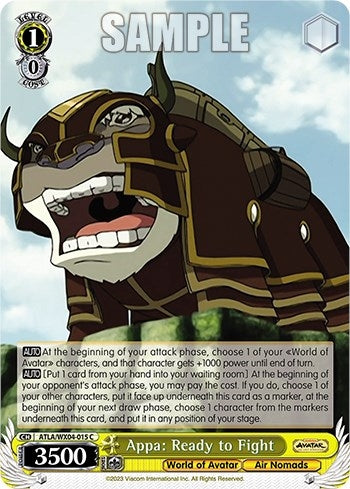 Image for Appa: Ready to Fight (Avatar: The Last Airbender) (ATLA/WX04-015 C) - Weiss Schwarz