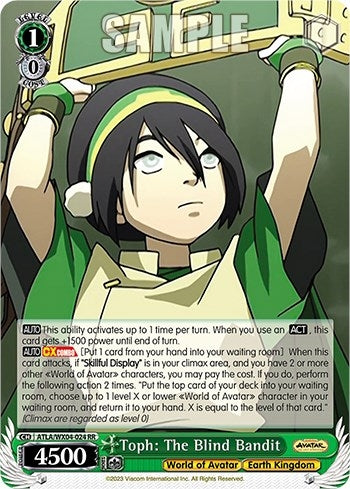 Image for Toph: The Blind Bandit (Avatar: The Last Airbender) (ATLA/WX04-024 RR) - Weiss Schwarz
