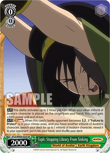 Image for Toph: Stopping Library From Sinking (SR) (Avatar: The Last Airbender) (ATLA/WX04-025S SR) - Weiss Schwarz