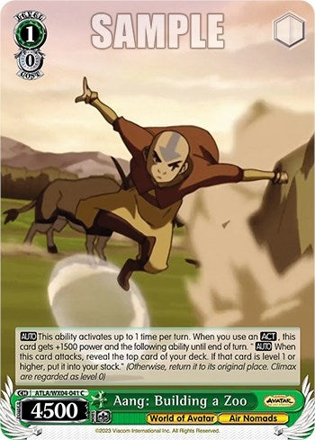 Image for Aang: Building a Zoo (Avatar: The Last Airbender) (ATLA/WX04-041 C) - Weiss Schwarz