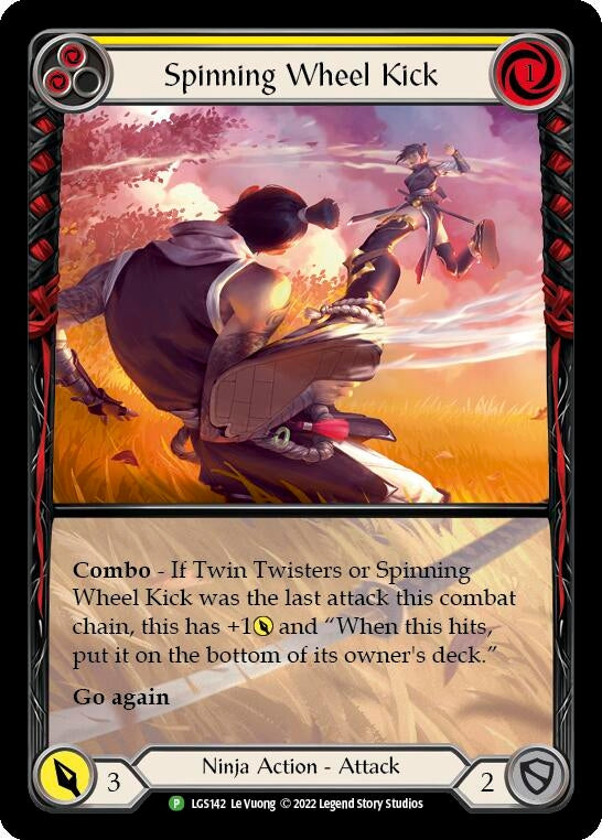 Image for Spinning Wheel Kick (Yellow) - LGS142 (Flesh and Blood: Promo Cards) (LGS142) - Flesh and Blood TCG