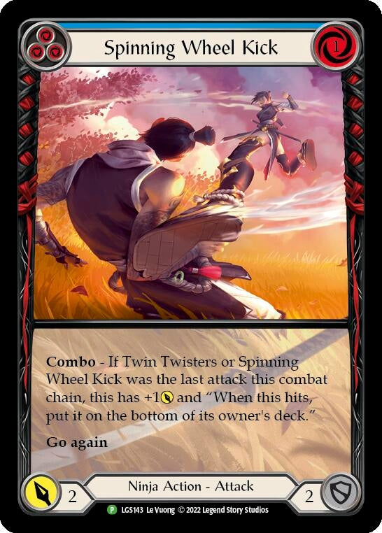 Image for Spinning Wheel Kick (Blue) - LGS143 (Flesh and Blood: Promo Cards) (LGS143) - Flesh and Blood TCG
