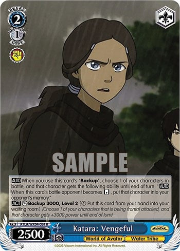 Image for Katara: Vengeful (Avatar: The Last Airbender) (ATLA/WX04-084 R) - Weiss Schwarz
