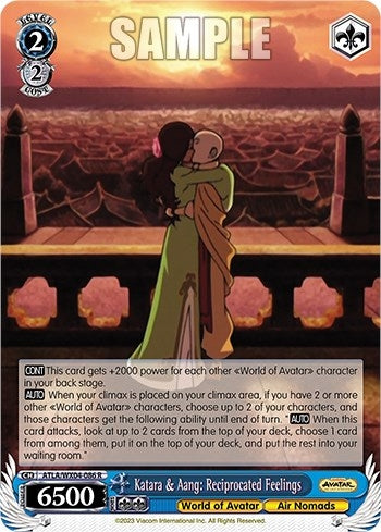 Image for Katara & Aang: Reciprocated Feelings (Avatar: The Last Airbender) (ATLA/WX04-086 R) - Weiss Schwarz