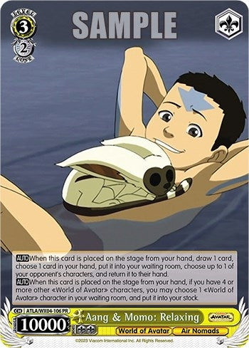 Image for Aang & Momo: Relaxing (Avatar: The Last Airbender) (ATLA/WX04-106 PR) - Weiss Schwarz