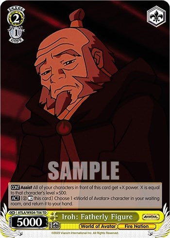 Image for Iroh: Fatherly Figure (Avatar: The Last Airbender) (ATLA/WX04-T06 TD) - Weiss Schwarz