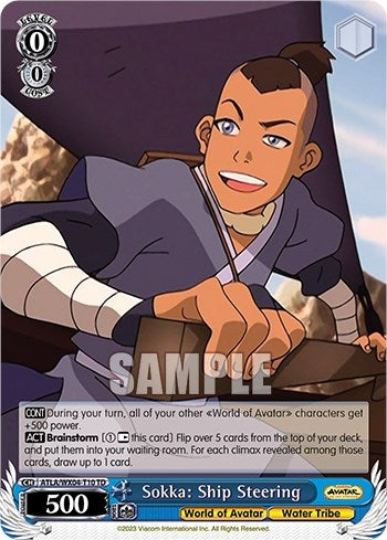 Image for Sokka: Ship Steering (Avatar: The Last Airbender) (ATLA/WX04-T10 TD) - Weiss Schwarz