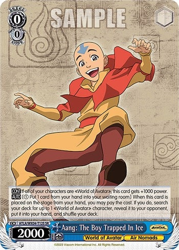 Image for Aang: The Boy Trapped In Ice (SR) (Avatar: The Last Airbender) (ATLA/WX04-T12S SR) - Weiss Schwarz
