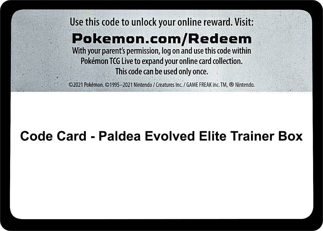 Image for Code Card - Paldea Evolved Elite Trainer Box - Pokemon