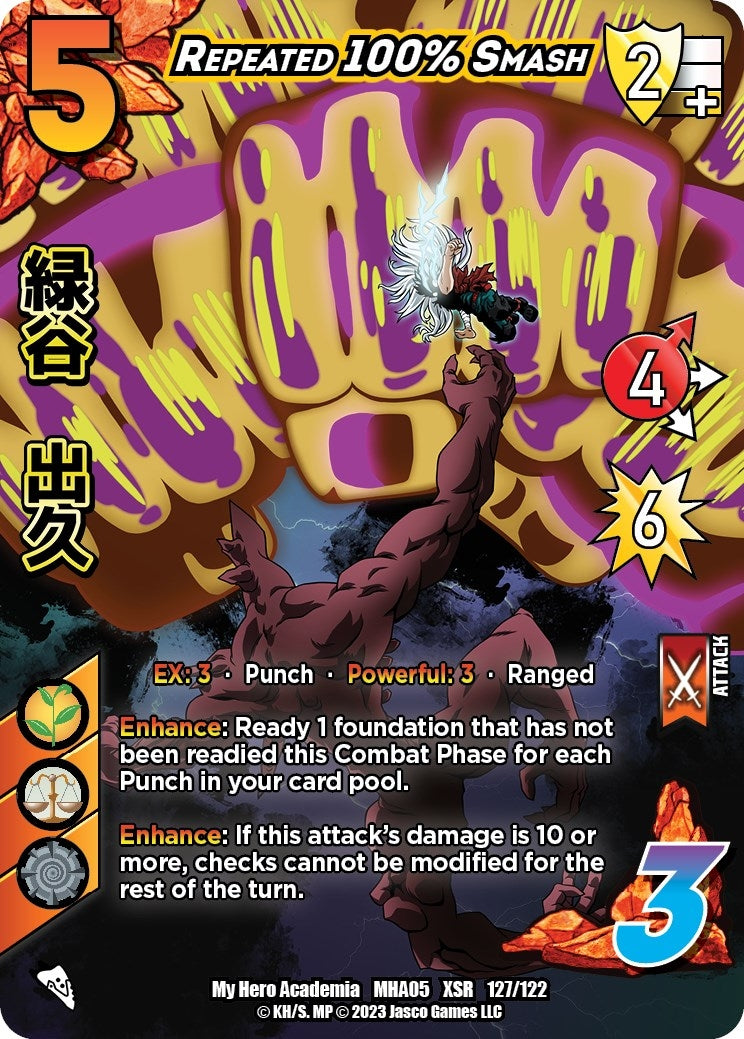 Image for Repeated 100% Smash (XSR) (UniVersus: My Hero Academia: Undaunted Raid) (127/122) - UniVersus
