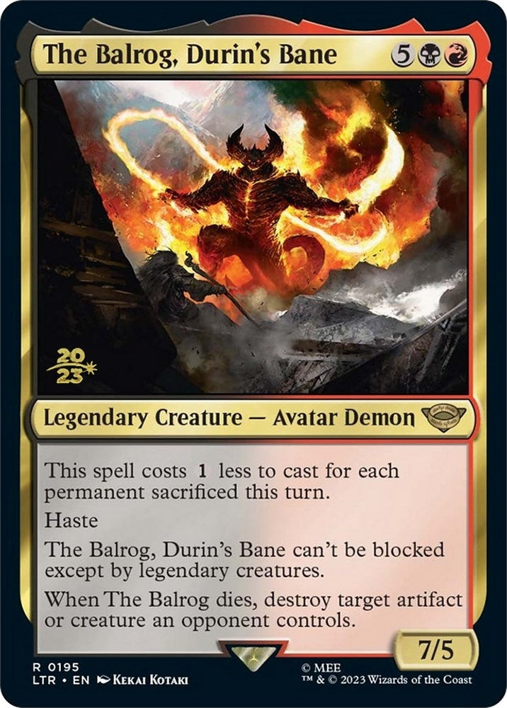 Image for The Balrog, Durin's Bane (Prerelease Cards) (195) - Magic: The Gathering
