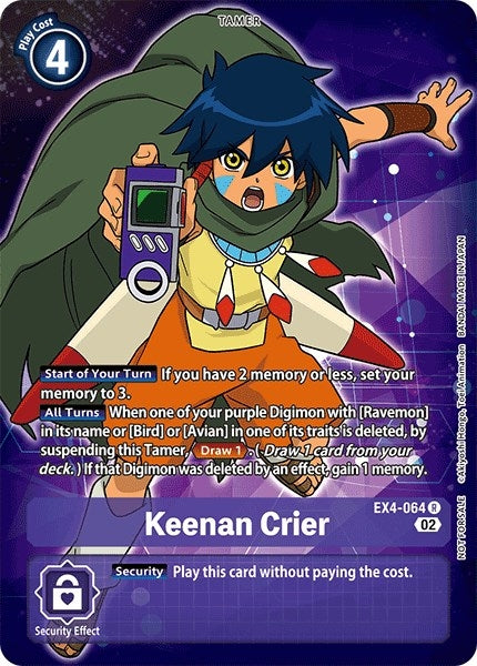 Image for Keenan Crier (Alternate Art) (EX4-064 R) [Alternative Being Booster] - Digimon Card Game