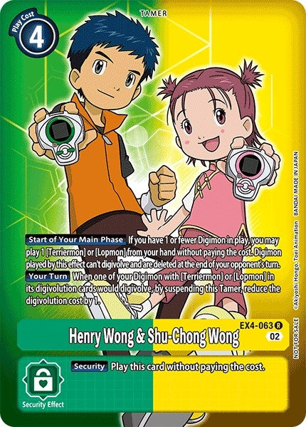 Image for Henry Wong & Shu-Chong Wong (Alternate Art) (EX4-063 R) [Alternative Being Booster] - Digimon Card Game