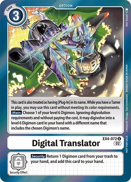 Image for Digital Translator (Box Topper) (EX4-072 U) [Alternative Being Booster] - Digimon Card Game