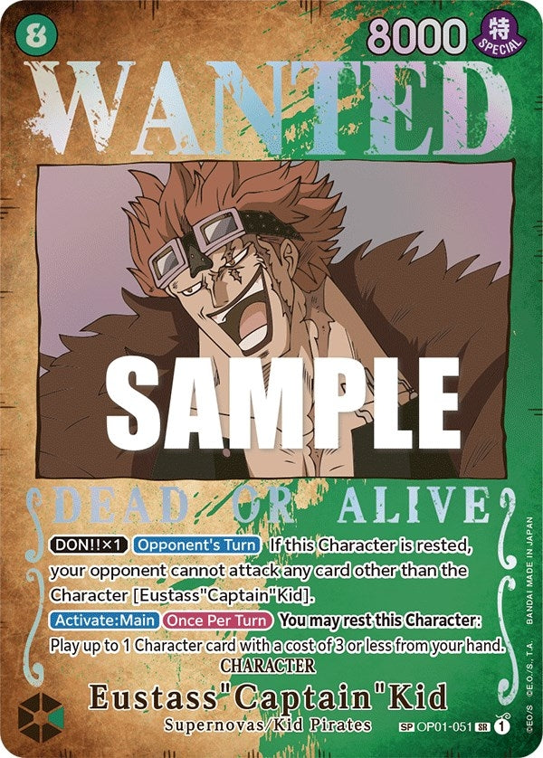 Image for Eustass"Captain"Kid (Wanted Poster) (Pillars of Strength) (OP01-051) - One Piece Card Game