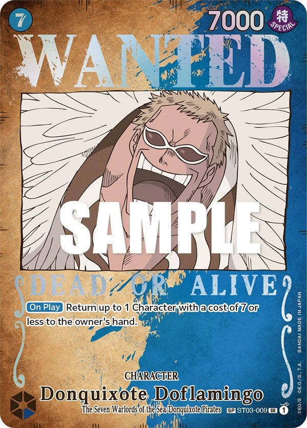 Image for Donquixote Doflamingo (Wanted Poster) (Pillars of Strength) (ST03-009) - One Piece Card Game