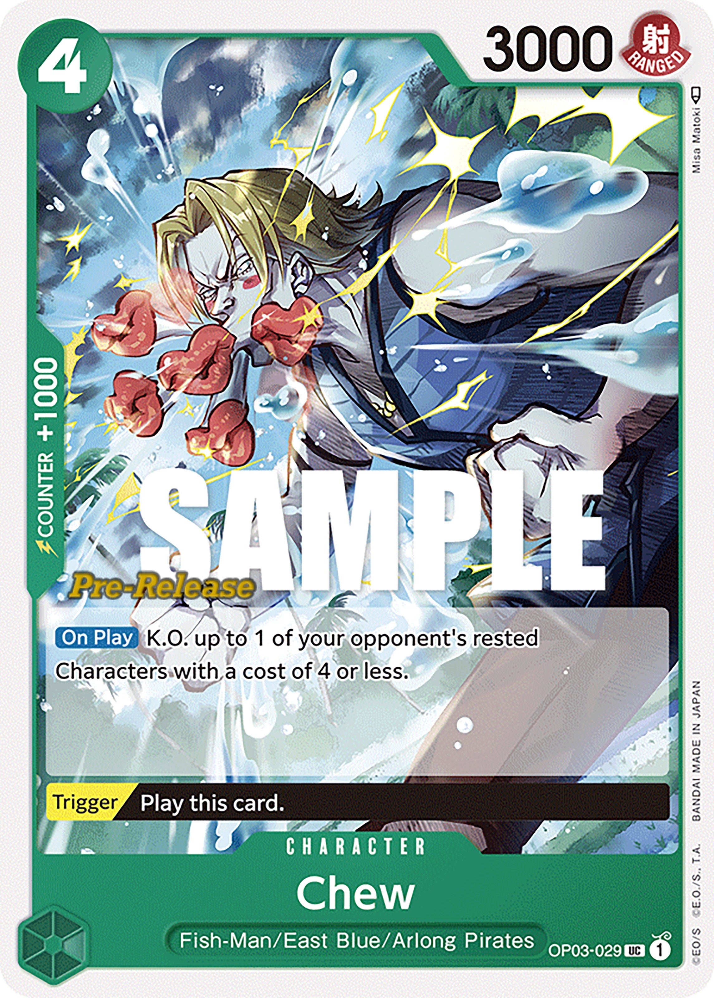 Image for Chew (Pillars of Strength Pre-Release Cards) (OP03-029) - One Piece Card Game
