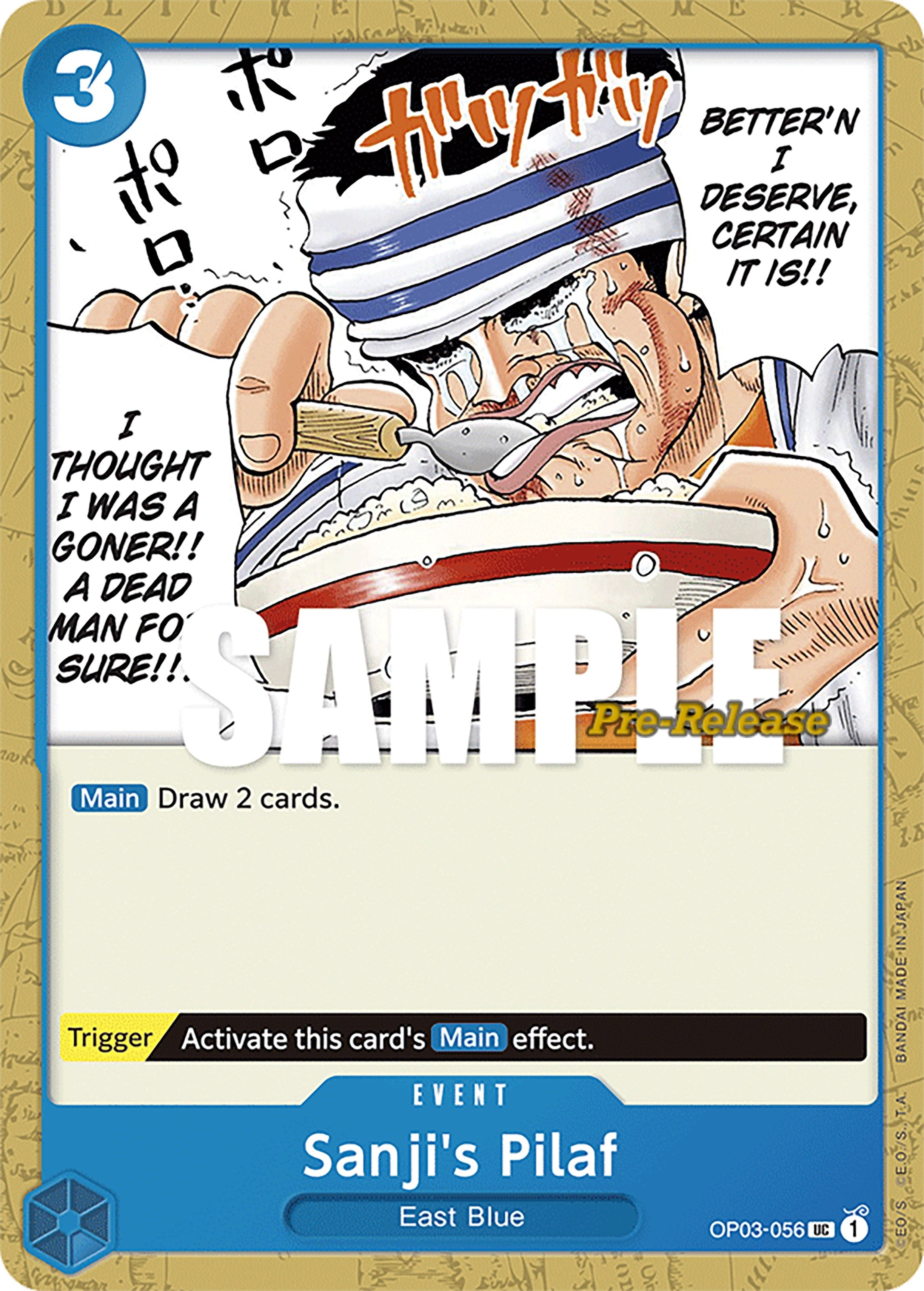Image for Sanji's Pilaf (Pillars of Strength Pre-Release Cards) (OP03-056) - One Piece Card Game
