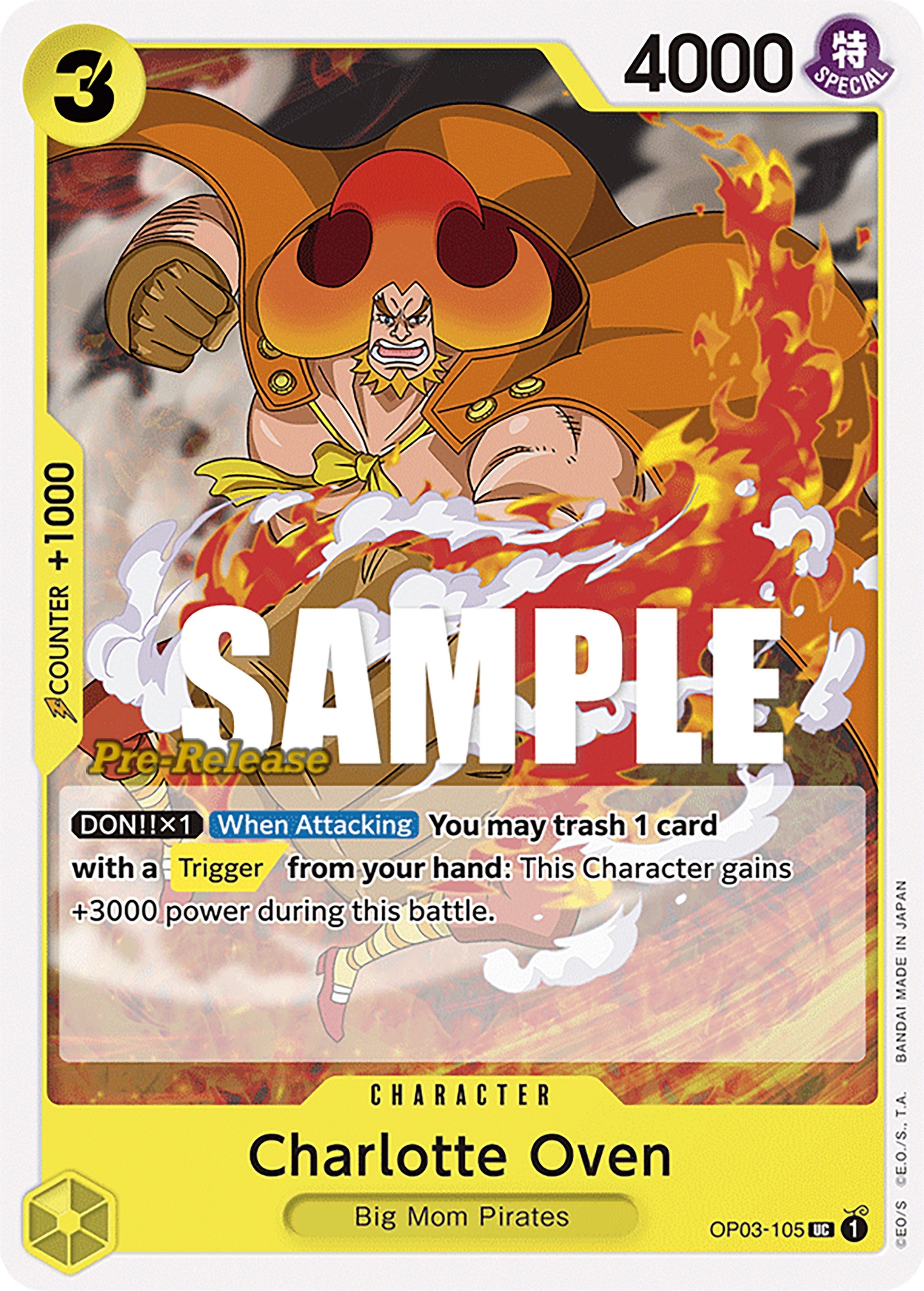Image for Charlotte Oven (Pillars of Strength Pre-Release Cards) (OP03-105) - One Piece Card Game