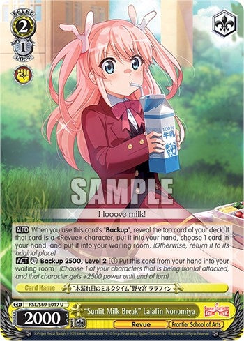 Image for "Sunlit Milk Break" Lalafin Nonomiya (Revue Starlight -Re LIVE-) (RSL/S69-E017 U) - Weiss Schwarz