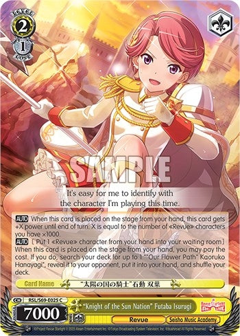 Image for "Knight of the Sun Nation" Futaba Isurugi (Revue Starlight -Re LIVE-) (RSL/S69-E025 C) - Weiss Schwarz