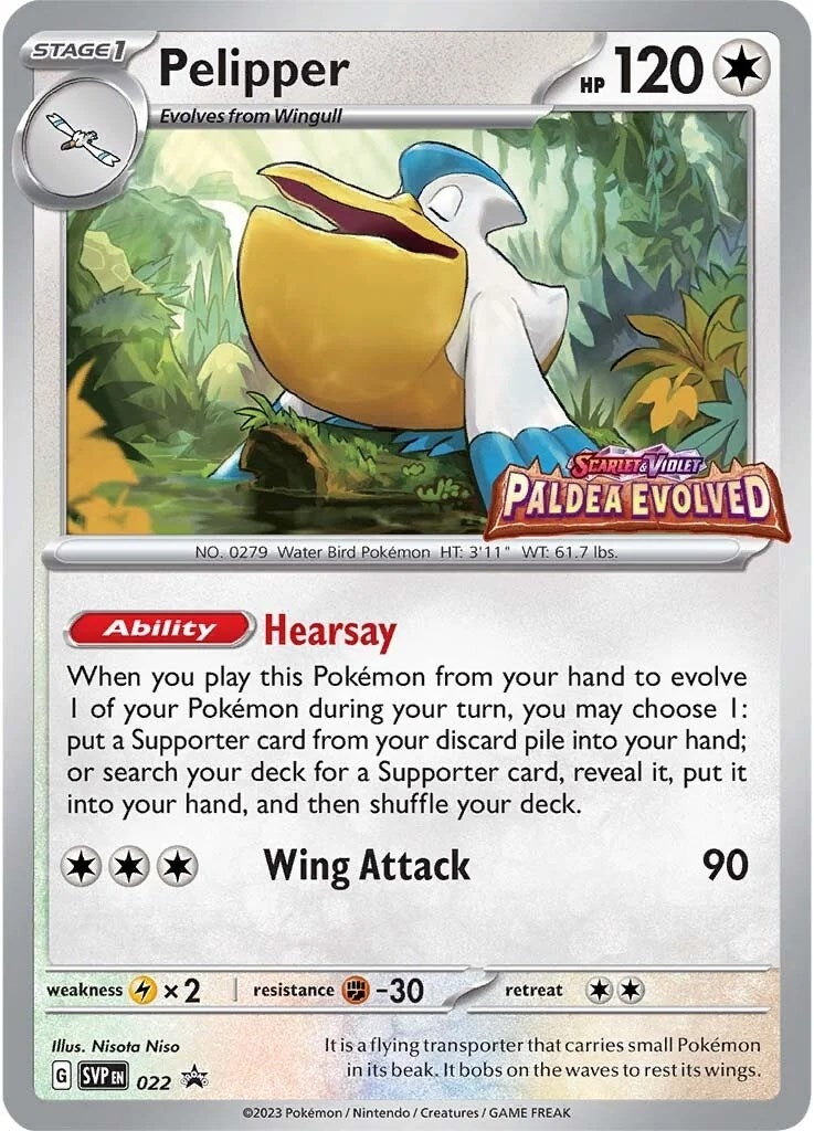 Image for Pelipper - 022 (Prerelease) (SV: Scarlet & Violet Promo Cards) (022) - Pokemon