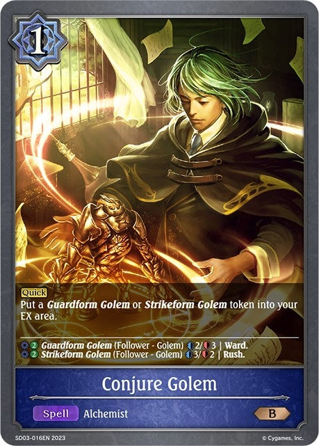 Image for Conjure Golem (SD03: Mysteries of Conjuration) (SD03-016EN) - Shadowverse: Evolve
