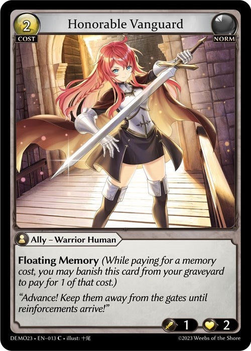 Image for Honorable Vanguard (2023 Demo Deck) (013) - Grand Archive TCG