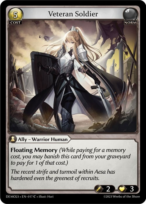 Image for Veteran Soldier (2023 Demo Deck) (017) - Grand Archive TCG