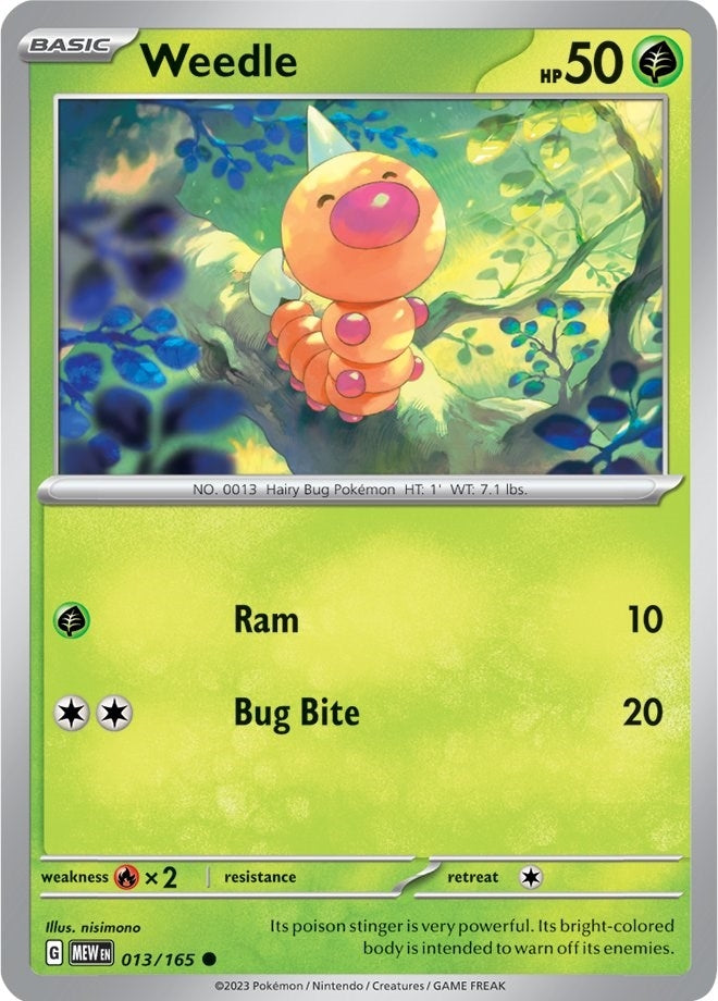 Image for Weedle (SV: Scarlet & Violet 151) (013/165) - Pokemon