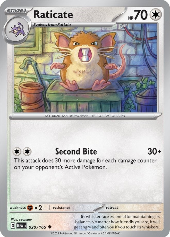 Image for Raticate (SV: Scarlet & Violet 151) (020/165) - Pokemon