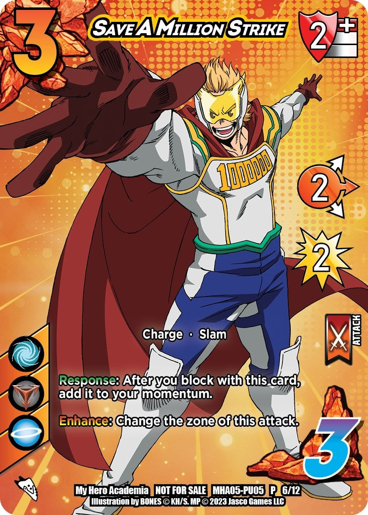 Image for Save a Million Strike (Plus Ultra Pack 5) (UniVersus: My Hero Academia Promo Cards) (MHA-PU05 P 6/12) - UniVersus