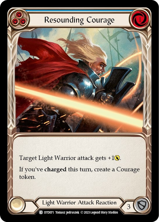 Image for Resounding Courage (Blue) (Dusk till Dawn) (DTD071) - Flesh and Blood TCG
